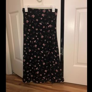 Nastygal floral midi skirt